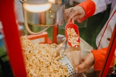 Party with popcorn
